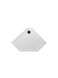 Pentagonal white corner shower tray 90x90x5 cm with a drain in the corner - 4
